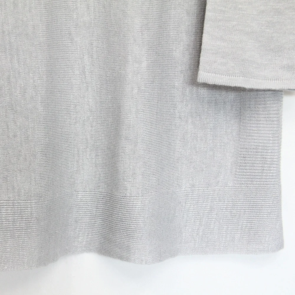 J Jill Lightweight Sweater Women XS Linen Blend Top casual gray